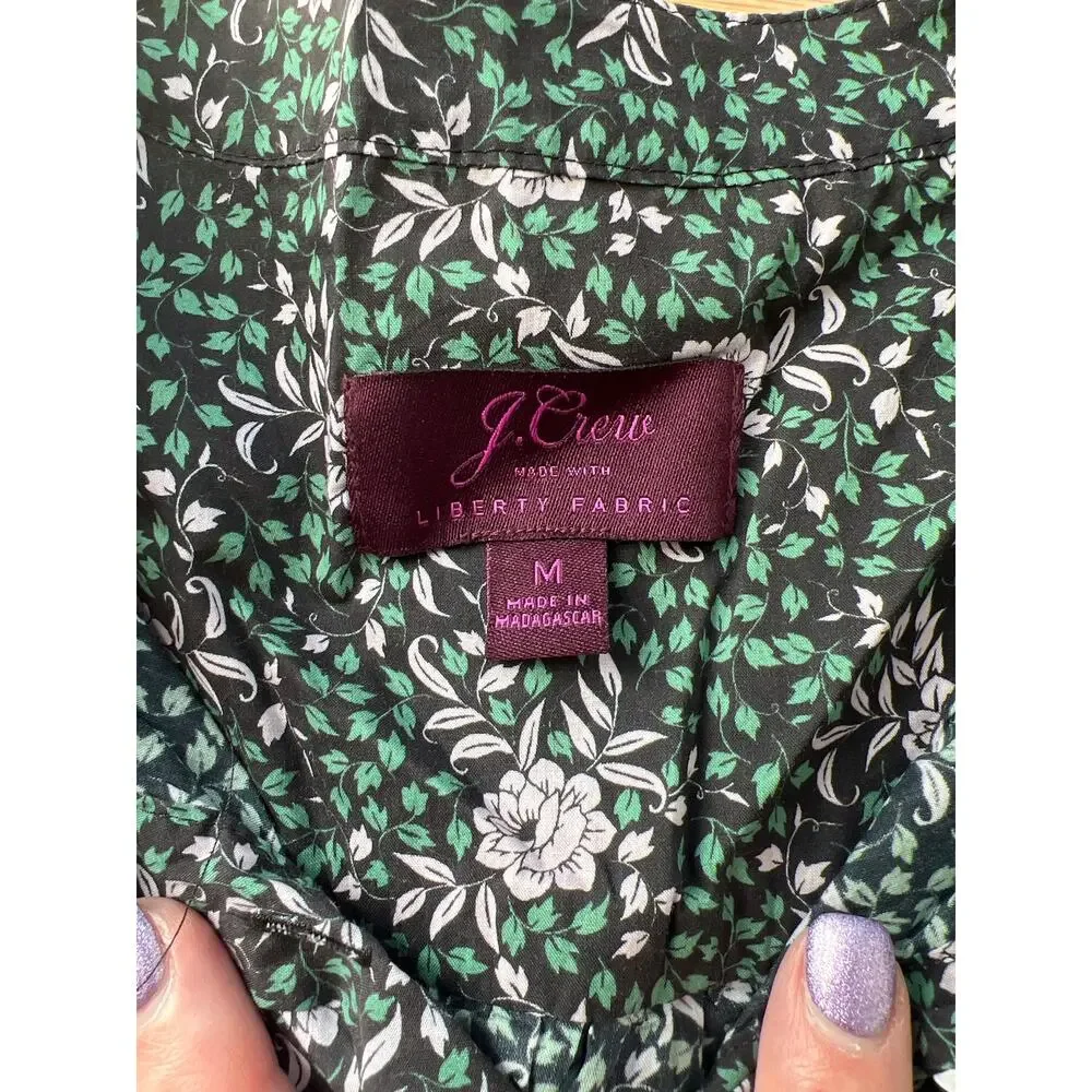 J.Crew Liberty Fabric Ruffle Blouse Mixed Franklyn Floral